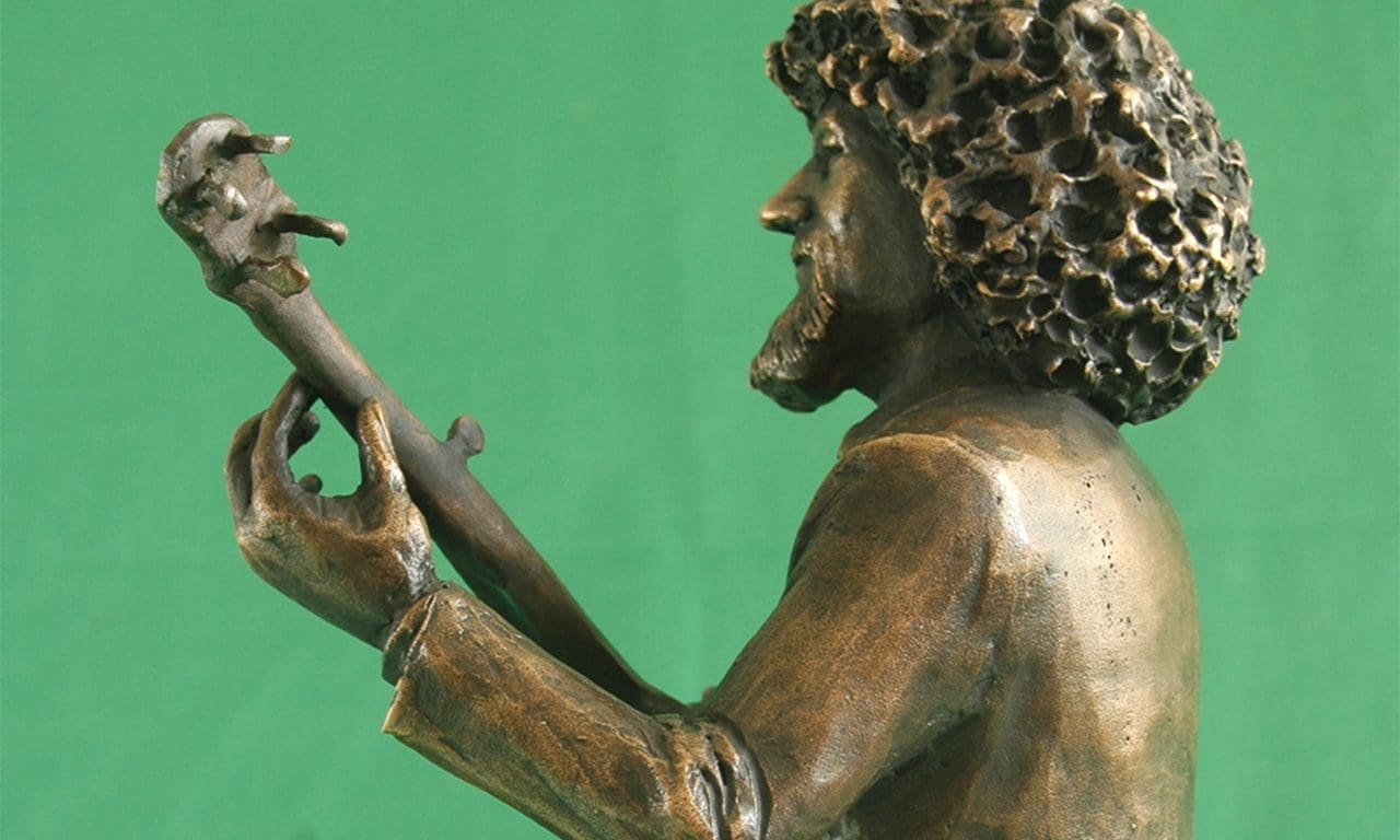 Luke Kelly Sculpture Side view Bronze - Michael C Keane