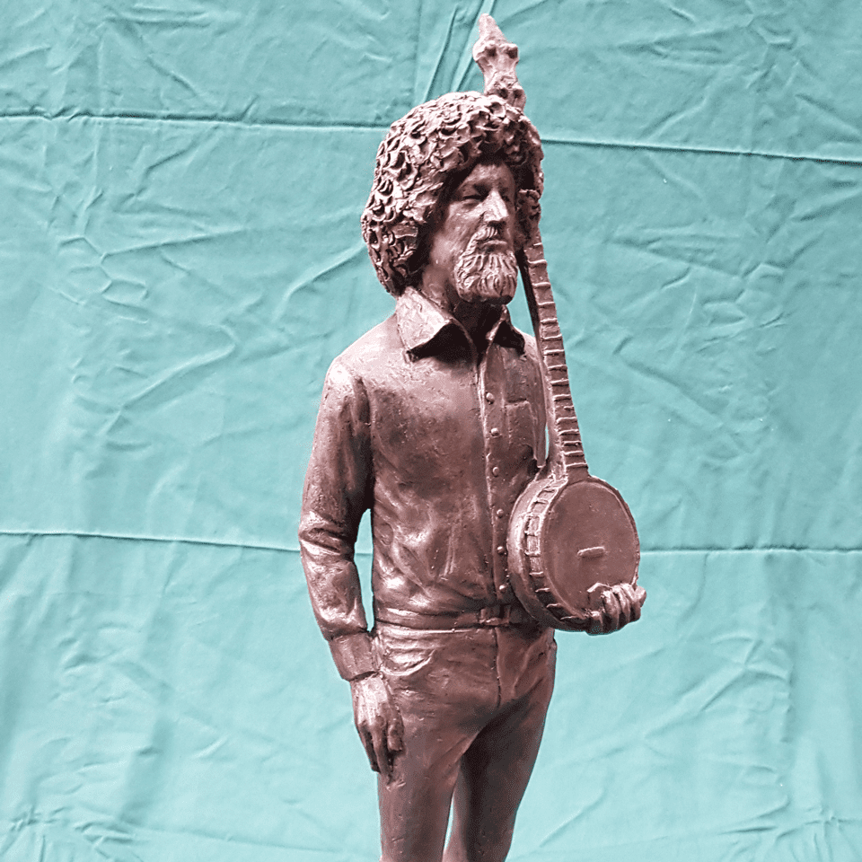 Luke Kelly Sculpture 2024 Michael Keane Sculptor Ireland teaser image resin painted bronze before casting
